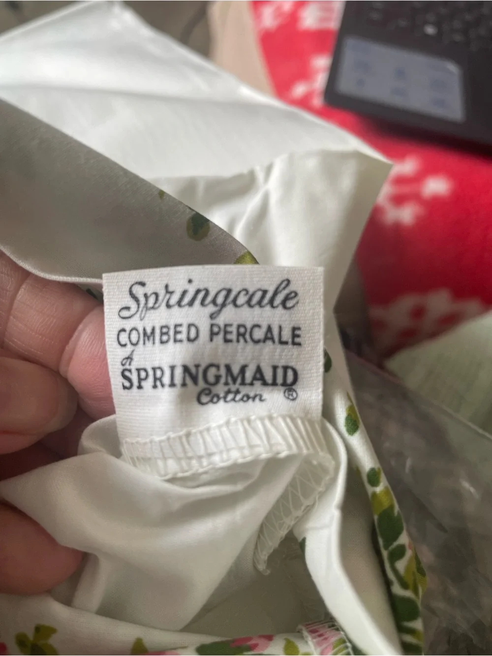 Vintage Springmaid 100% Cotton Combed Percale 2 Floral Pillow Cases 42”x38